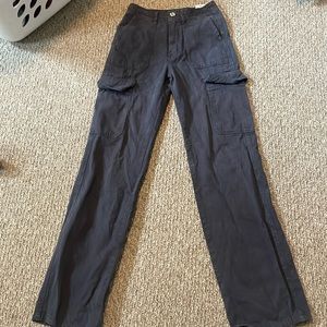Zara high rise navy blue cargos, size 0